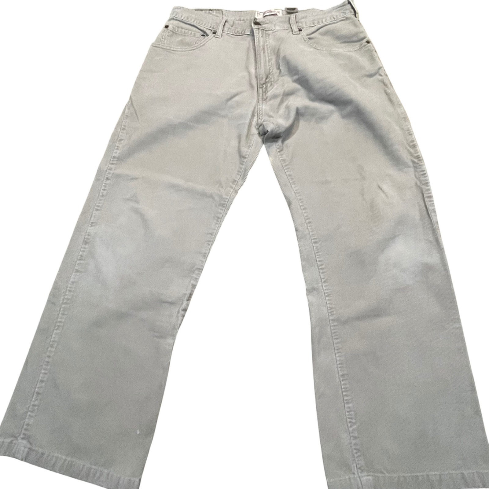 Levi Strauss Signature Mens Corduroy Pants Tan Straight Fit Khaki 34x34